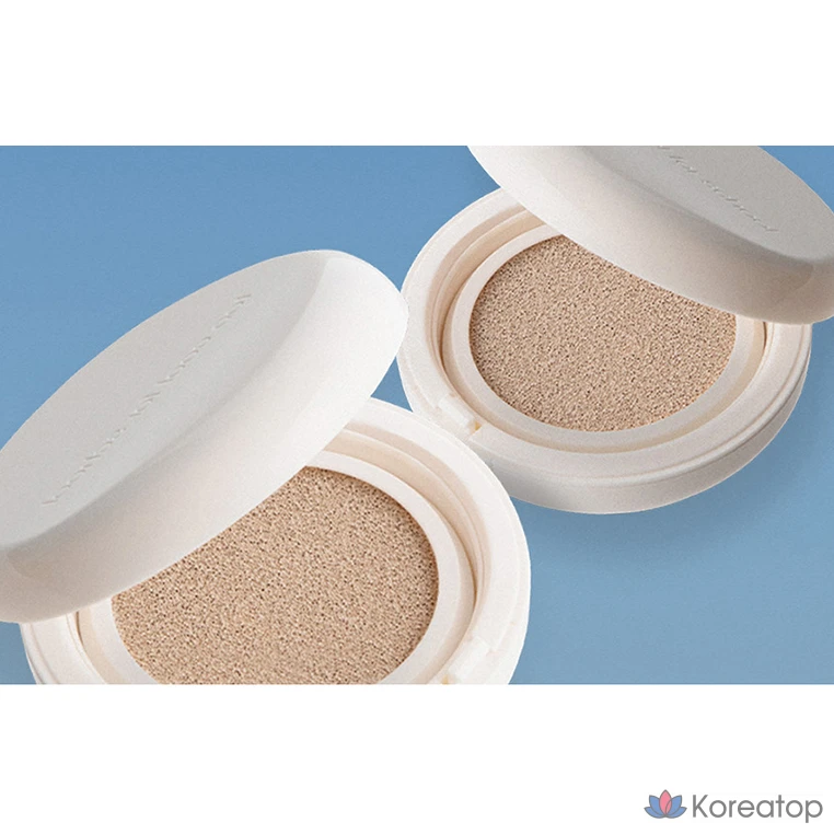 Набор тональных кремов Too cool for school Fixing Dew Cushion Foundation 12 г + сменный блок 12 г, № 2W, теплый оттенок слоновой кости, 1 шт., фото 9