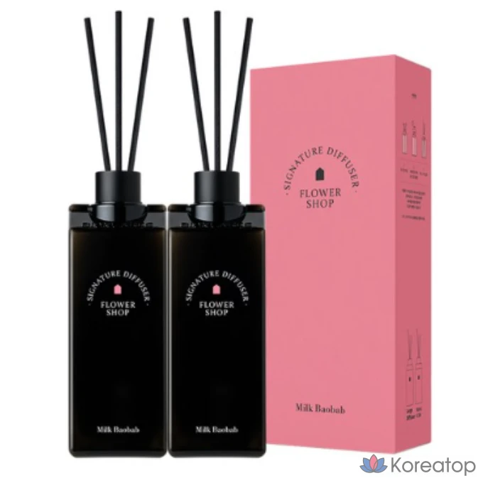 Ароматический диффузор Milk Baobab Signature, FLOWER SHOP, 500 мл, набор из 5 штук.