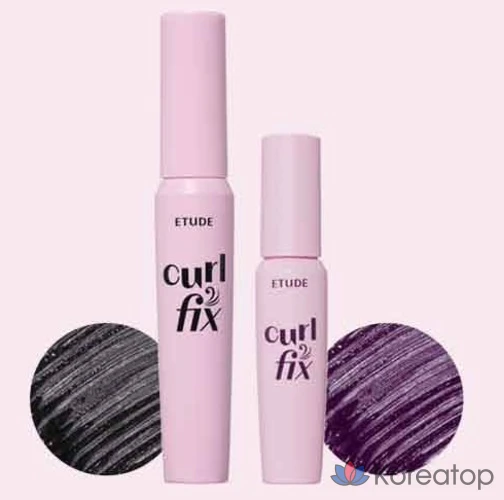 Тушь для ресниц Etude House Curl Fix Mascara Mini, 4 г, 1 шт., цвет 05, сиренево-коричневый., фото 4