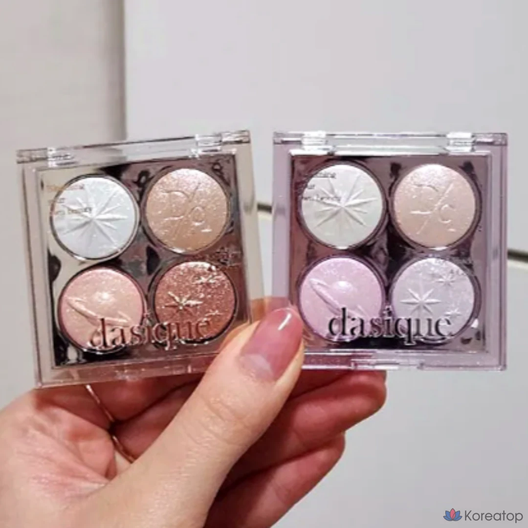 Палитра теней Dasique и мини-блеск для губ Glow, 25 оттенков «Романтические цветы», 1 шт.