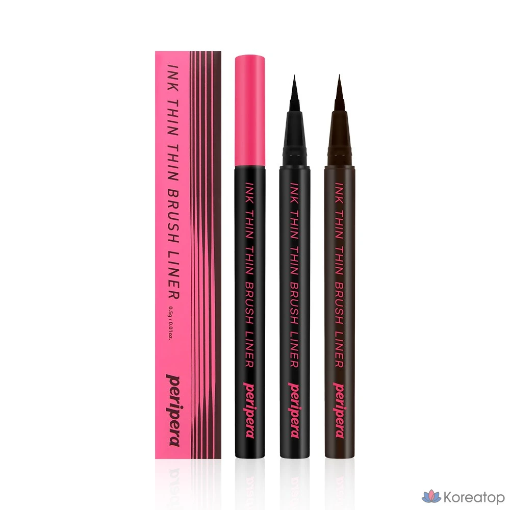 Тонкий контурный карандаш Peripera Ink Thin Brush Liner, № 2, коричневый, 1 шт.