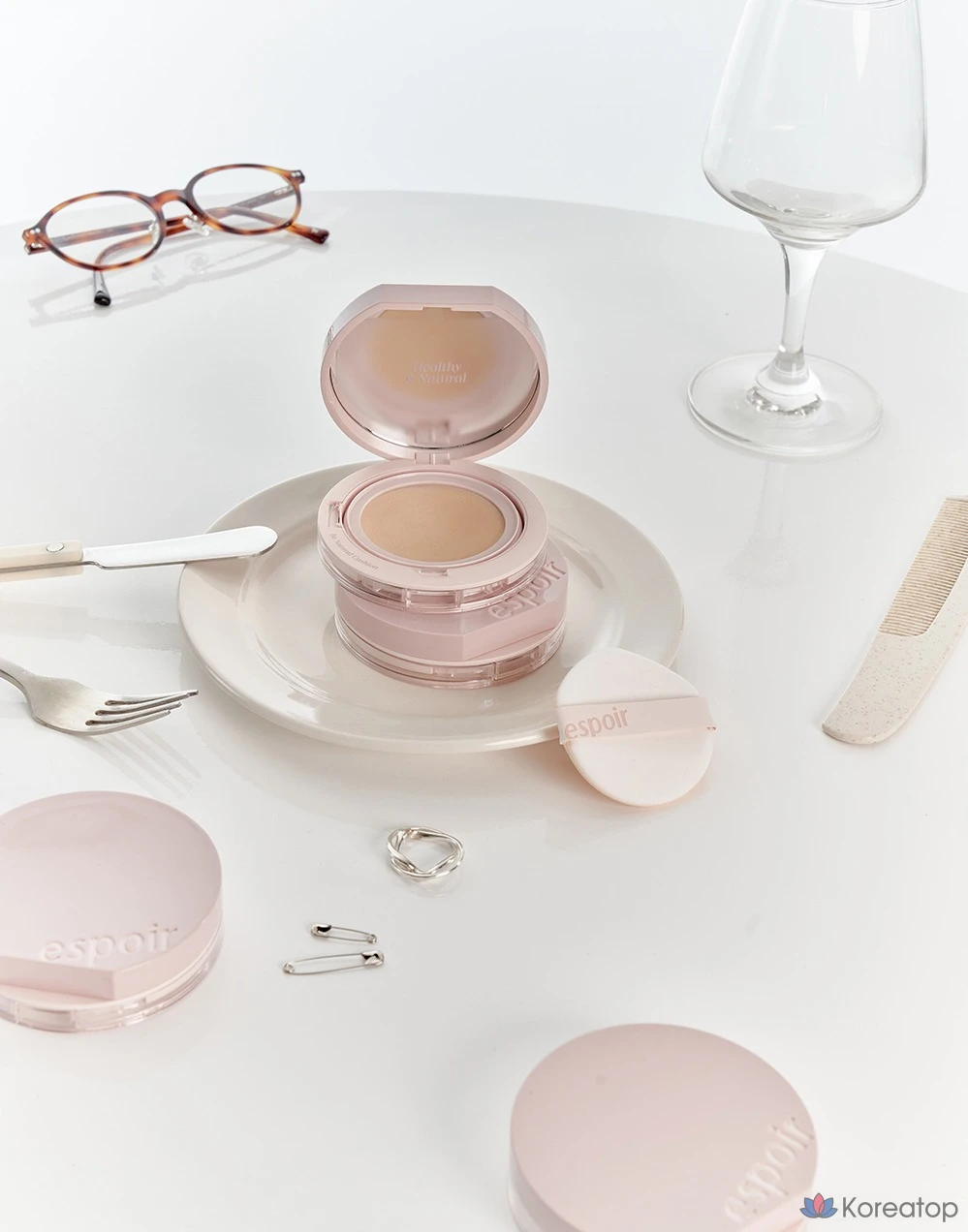 Espoir Benatural Cushion 14 г + набор сменных блоков 14 г, 01 ваниль, 1 шт., фото 3