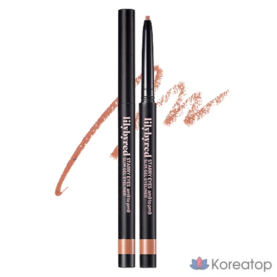 Гелевая подводка для глаз Lilybyred Stareyes Nine to Nine Slim, 0,14 г, оттенок 06 «Имбирный молочный чай», 1 шт.