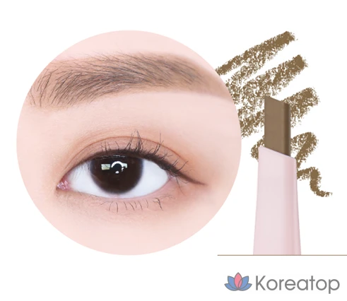 Автоматический карандаш для бровей Lilybyred Hard Flat, 0,17 г, цвет 02, средне-коричневый, 1 шт., фото 2