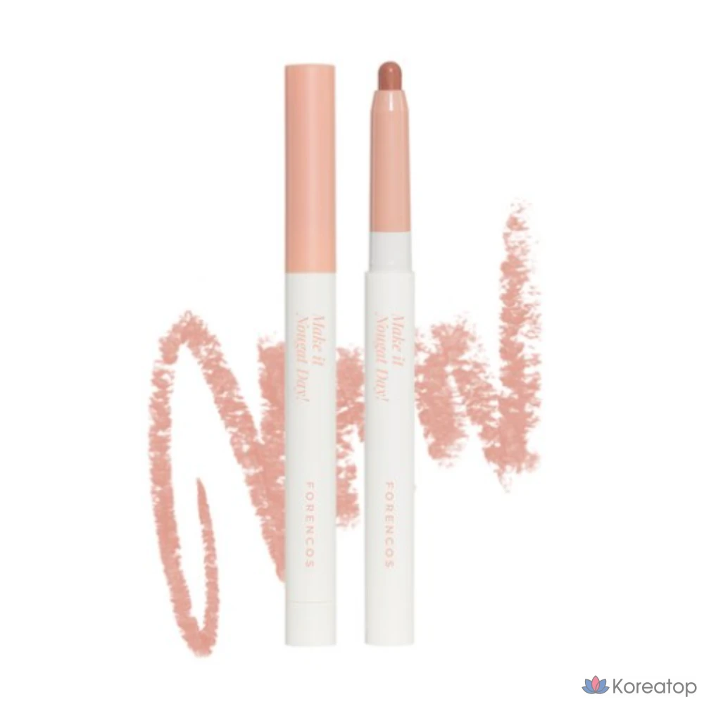 Карандаш для губ Forencos Nougat Hide & Fit, 0,8 г, 01, однотонный, цвет нуга, 1 шт.