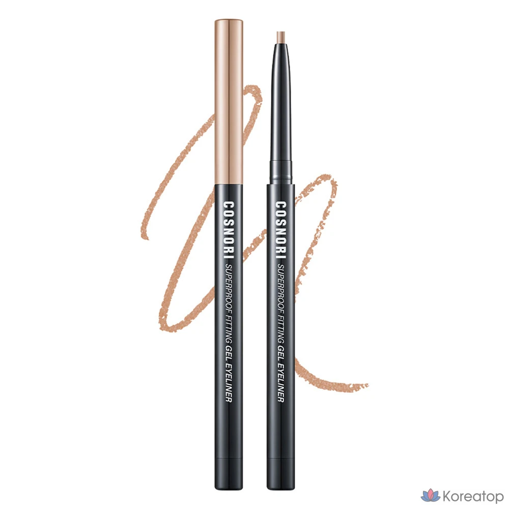 Гелевый карандаш для глаз Cosnori Superproof Fitting Gel Eyeliner Pencil, 0.13g, 12 оттенков, приглушенный бежевый, 1 шт.