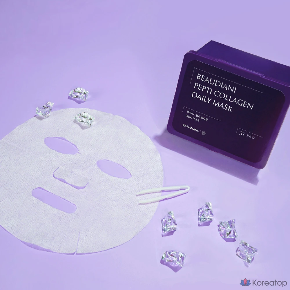 Коллагеновая маска для лица Beaudiani Pepti, 31 штука, 2 упаковки, фото 5