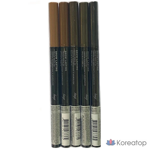 Карандаш для бровей The Face Shop fmgt Brow Lasting Proof Pencil EX 0.2g (№ 01-05), № 05 темно-серый, 1 шт.