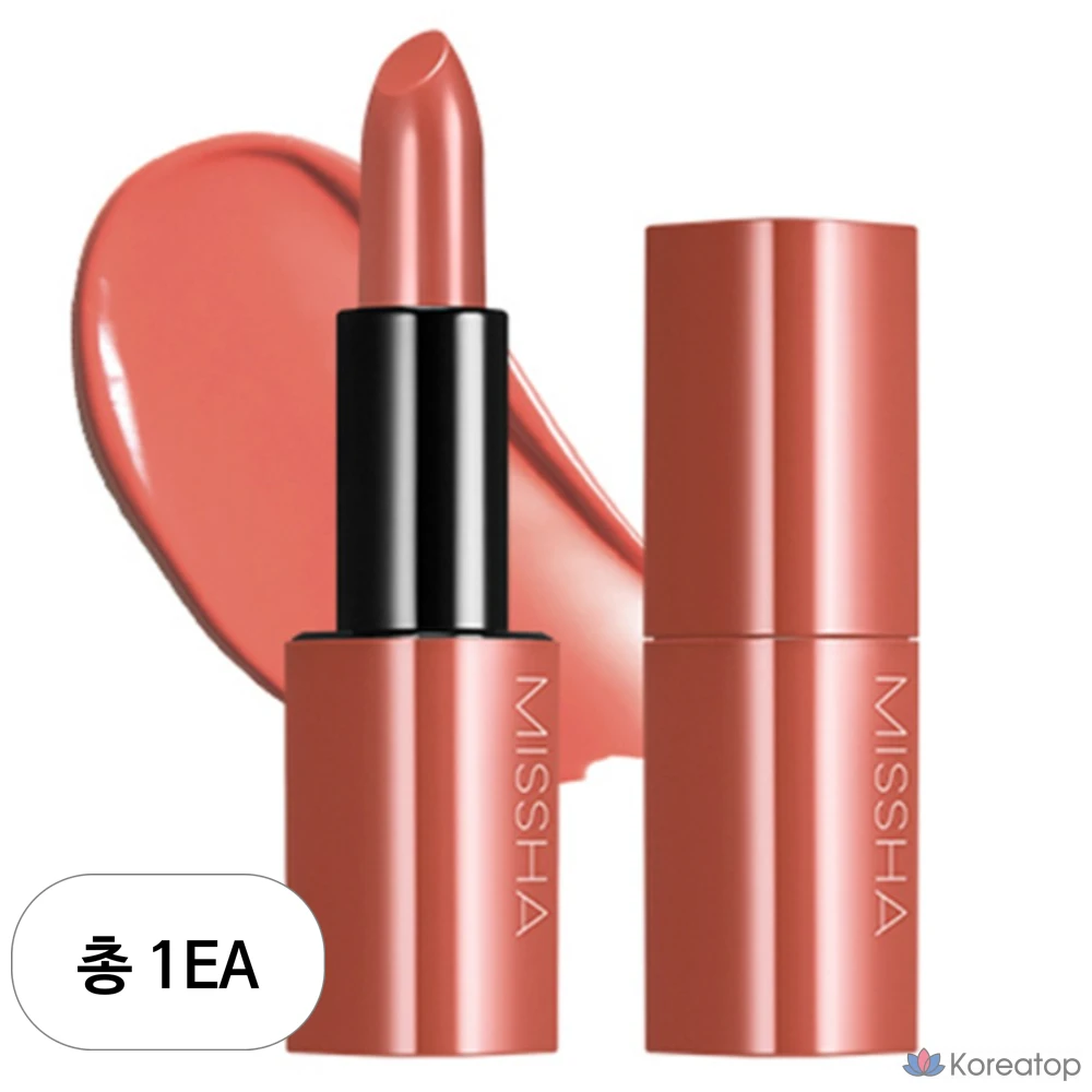 Помада Missha Dare Rouge Sheer Slick Lipstick, 3,5 г, 1 шт., цвет персик-коричный.