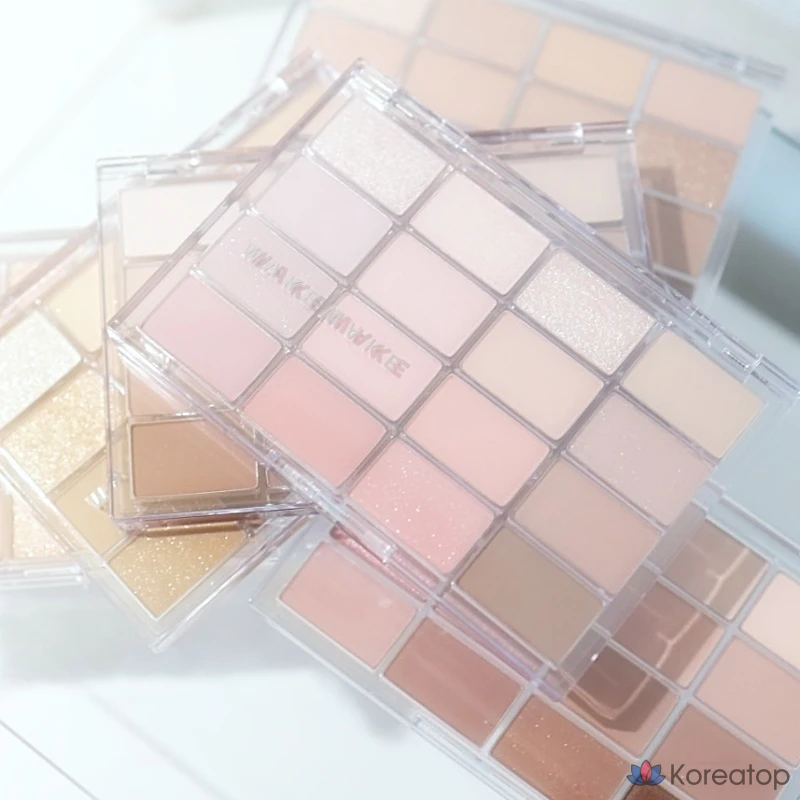 Палетка теней для век WAKEMAKE Soft Blurring Eye Palette AD, 16 цветов, 14 г, оттенки Pink Coral Beige Light Pearl Burn Palette, тени, румяна, тени для линии роста ресниц, запеченные, влажные, Color Craftsman, № 14, Salted Caramel Blurring, 1 шт.
