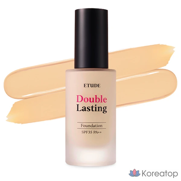 Жидкая тональная основа Etude House Double Lasting, 30 г, 1 шт., бежевый цвет.