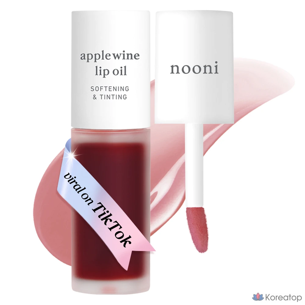 Бальзам для губ NOONI Apple Lip Oil, оттенок Apple Wine, 3.7 мл, 1 шт.