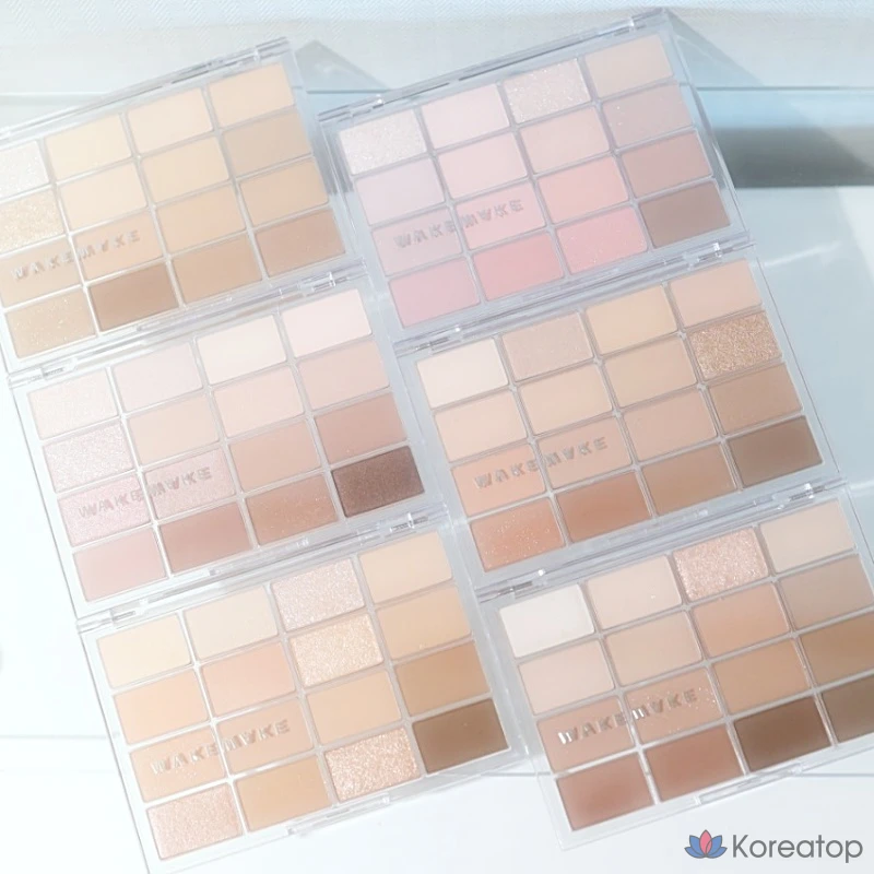 Палетка теней для век WAKEMAKE Soft Blurring Eye Palette AD, 16 цветов, 14 г, оттенки Pink Coral Beige Light Pearl Burn Palette, тени, румяна, тени для линии роста ресниц, запеченные, влажные, Color Craftsman, № 14, Salted Caramel Blurring, 1 шт., фото 2