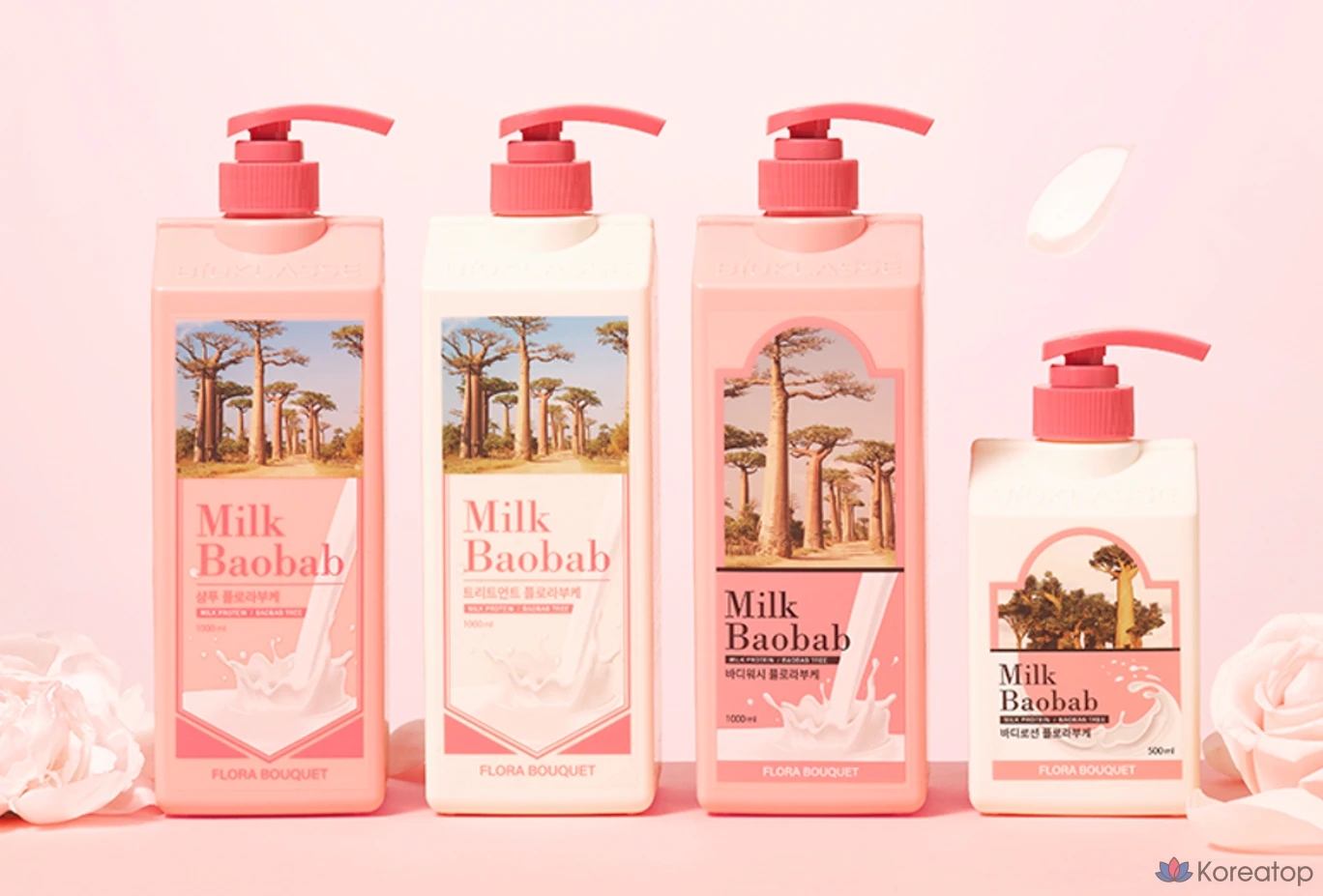 Гель для душа Milk Baobab с ароматом «Цветочный букет», 1 л, 1 шт., фото 6