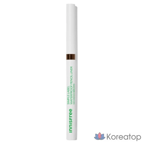 Водостойкий карандаш-лайнер Innisfree Simple Label, 0,1 г, 3 шоколадно-коричневых оттенка, 1 шт.