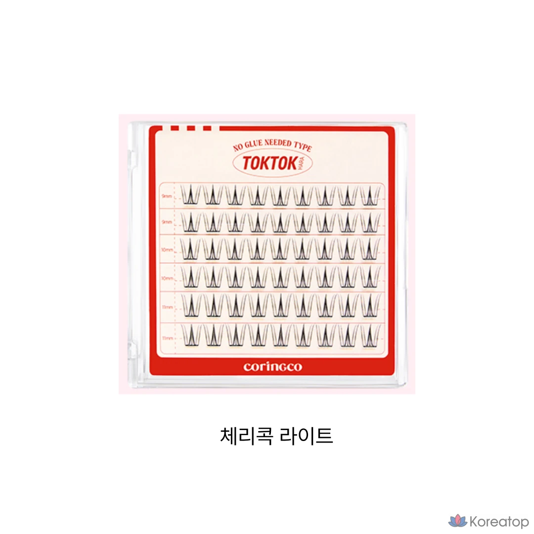 Накладные ресницы Corinco TokTok Hara без клея, цвет Cherry Coke Light, 1 шт.