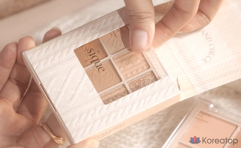 Палетка теней для век Dasique, 15 оттенков бежевого трикотажа, 1 шт., фото 4