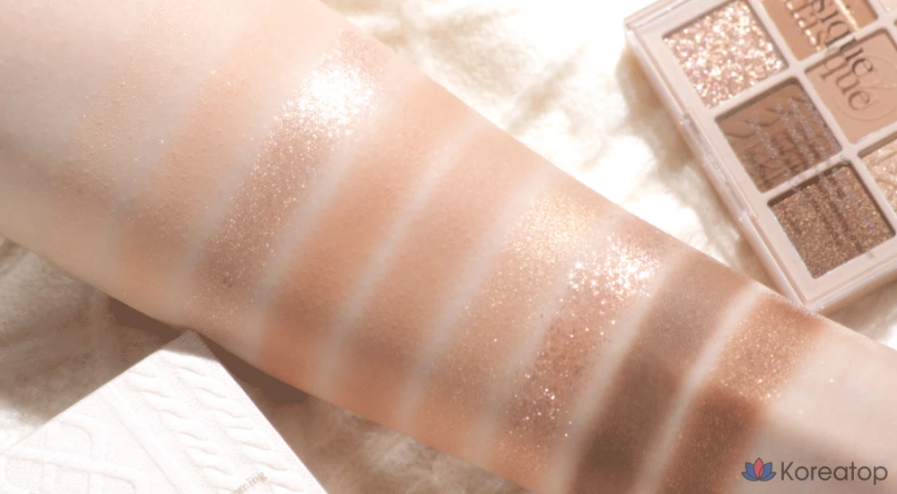 Палетка теней для век Dasique, 15 оттенков бежевого трикотажа, 1 шт., фото 6