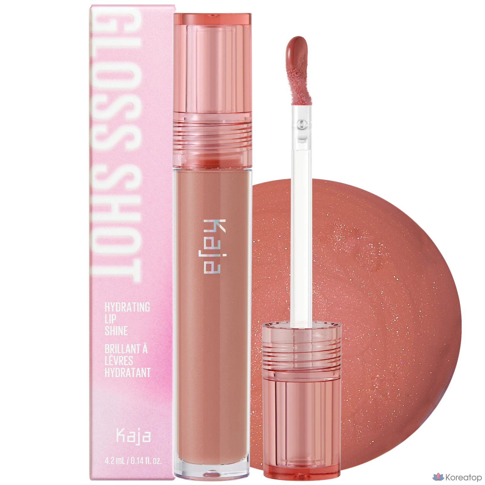 Блеск для губ Kaja Gloss Shot Lip Glass Tint, оттенок 03 Honey Drizzle, 4,2 мл, 1 шт.