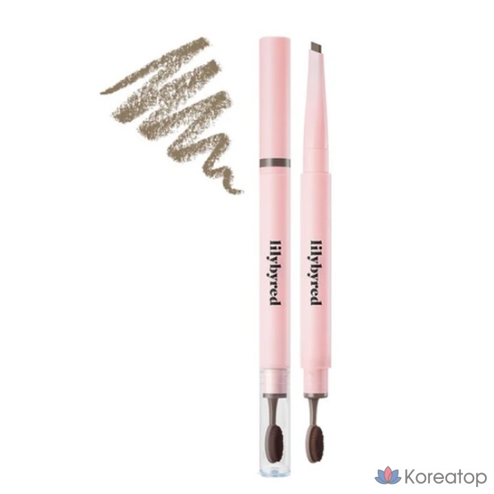 Автоматический карандаш для бровей Lilybyred Hard Flat, 0,17 г, цвет 05 пепельно-коричневый, 1 шт.