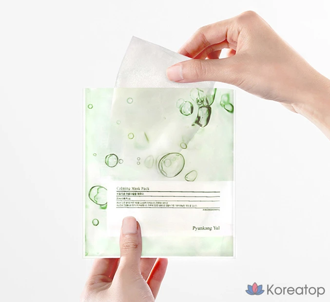 Набор успокаивающих масок Pyungangyul, 5 и 10 штук., фото 6
