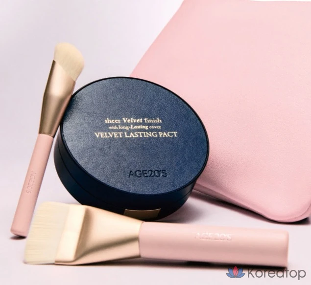 Age 20's Velvet Lasting Pact 14g + сменный блок 14g, 23C Petal Beige, 1 шт., фото 5