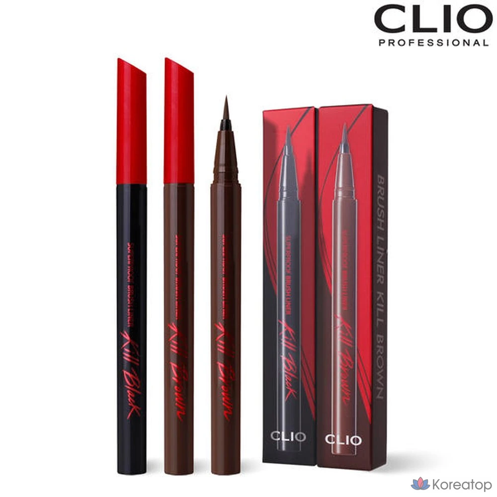 Clio FR Superproof Brush Liner Kill Black Kill Brown, Brush 01 Kill Black, 1 шт.