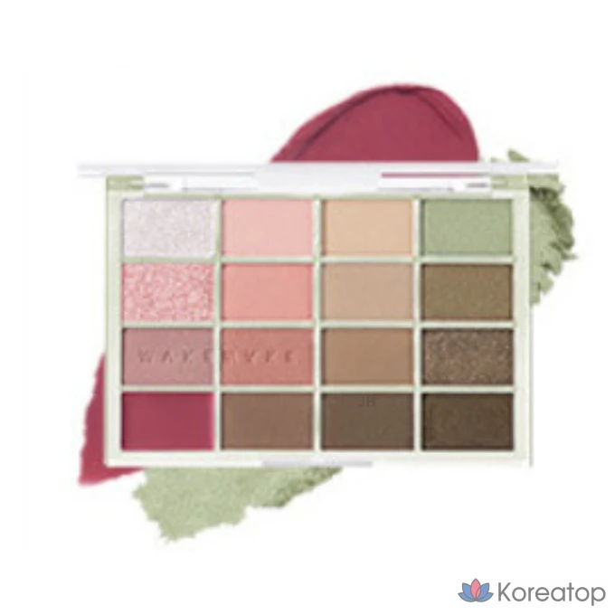 Палетка теней для век WAKEMAKE Soft Blurring Eye Palette, 16 цветов, 14 г, № 21 Fall in Pig Blurring_Murai Pink, 1 шт.