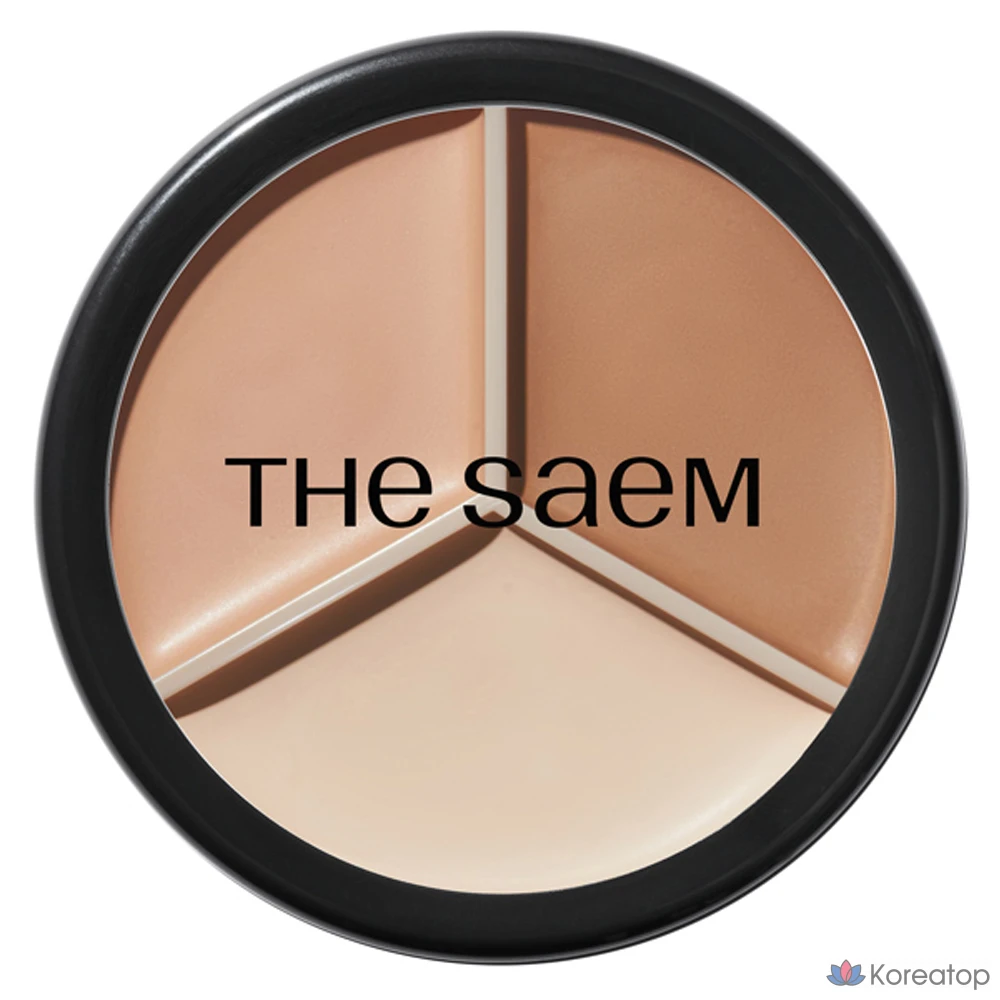 Консилер The Saem Cover Perfection Triple Pot, 13,1 г, 1 шт., оттенок 02 Contour Beige