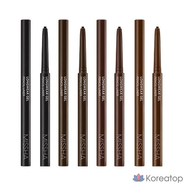 Гелевый карандаш для глаз Missha Longwear Gel Pencil Liner, 0,14 г, цвет PECAN BROWN, 1 шт.