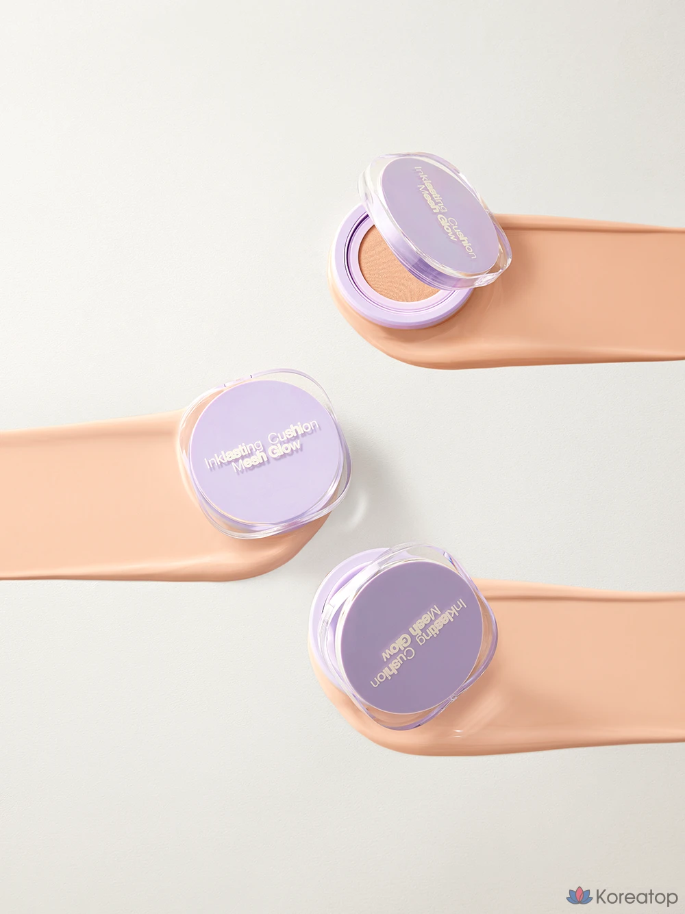 Тональный кушон The Face Shop Ink Lasting Cushion Mesh Glow, 12 г, N201 Абрикосово-бежевый, 1 шт., фото 4