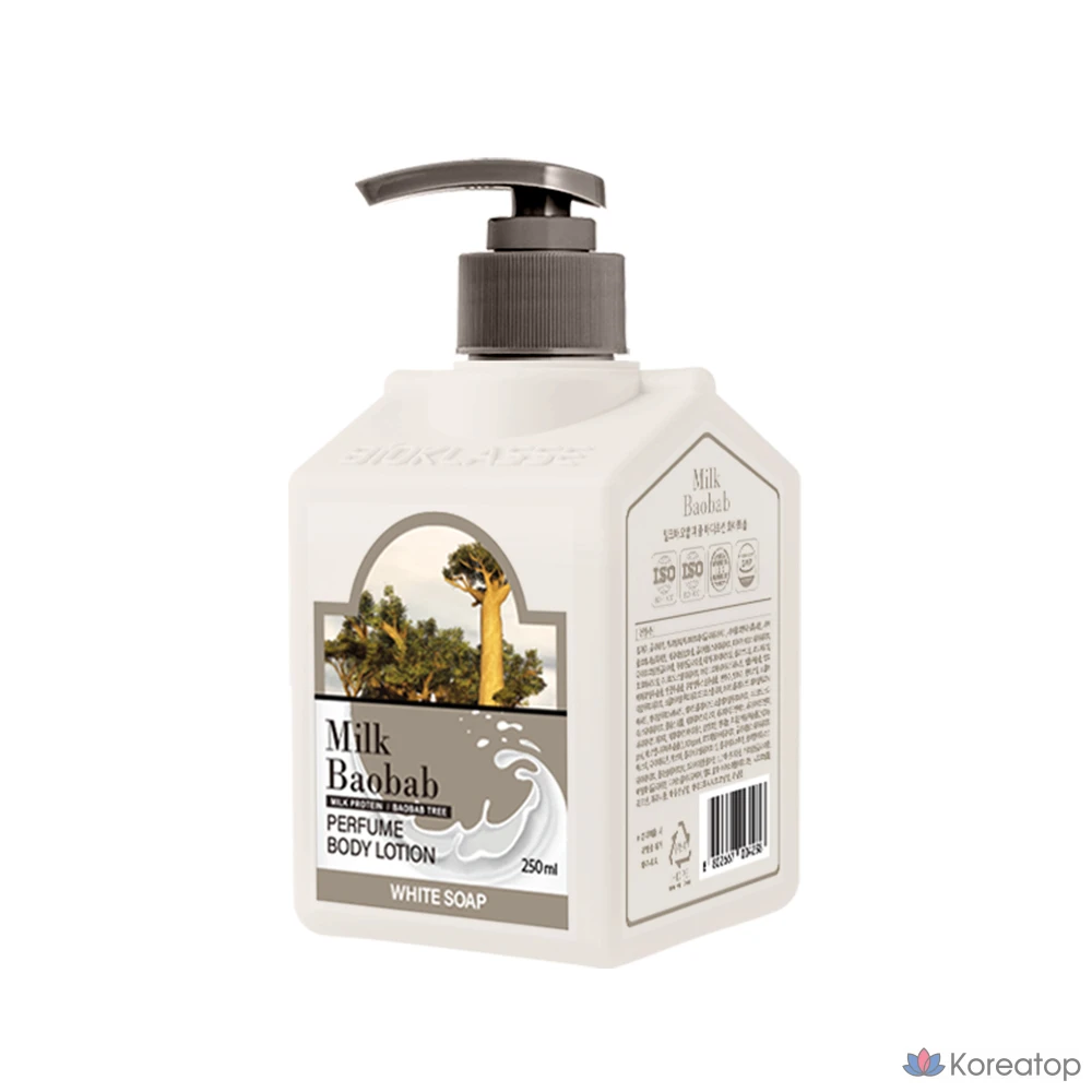 Лосьон для тела с ароматом молочного баобаба, белое мыло, 250 мл, 1 шт.