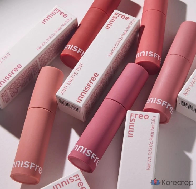 Innisfree New Airy Matte Tint, № 8, оттенок «Теплый коралл», 1 шт., фото 4