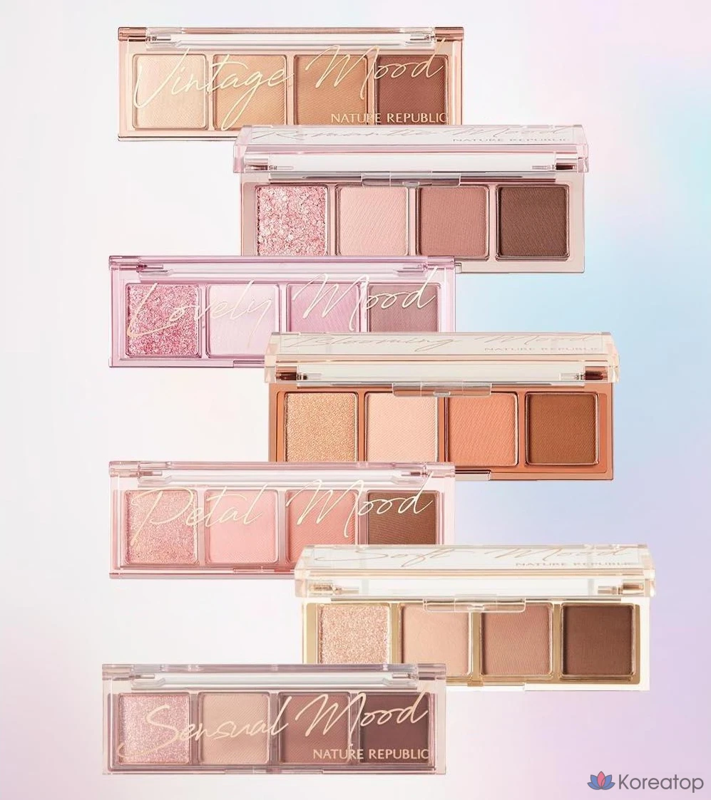 Палитра из 4 цветов Nature Republic Daily Basic, оттенок 02 Rose, 1 шт., фото 3