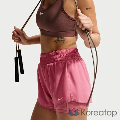 Шорты женские Nike Dri-FIT One Mid-Rise 3-Inch 2-in-1 Shorts, фото 4