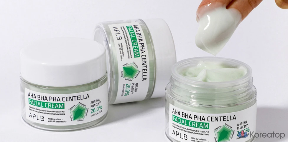 APLB Крем для лица с центеллой AHA BHA PHA, 1 шт., 55 мл