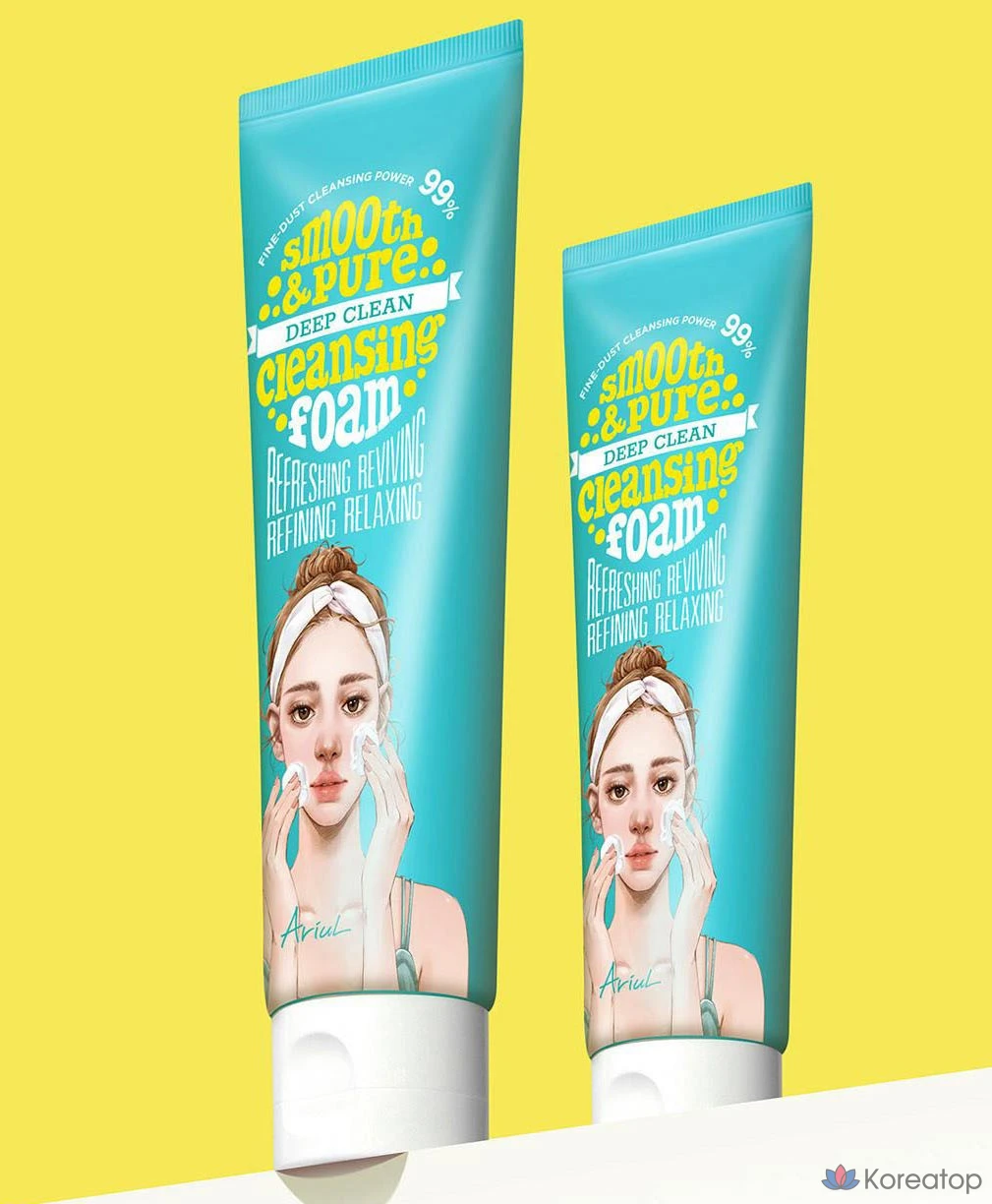 Пенка для глубокого очищения кожи Ariel Smooth &amp; Pure, 120 мл, 1 шт.