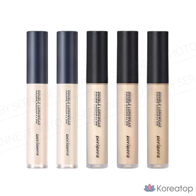 Консилер Peripera Double Longwear Cover 5,5 г, цвет 0,7 Porcelain (нейтральный фарфор), 1 шт.