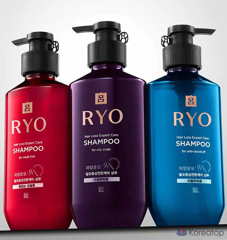 Шампунь Ryo Yangyunmo 9EX для лечения выпадения волос при жирной коже головы, 400 мл, 1 шт.