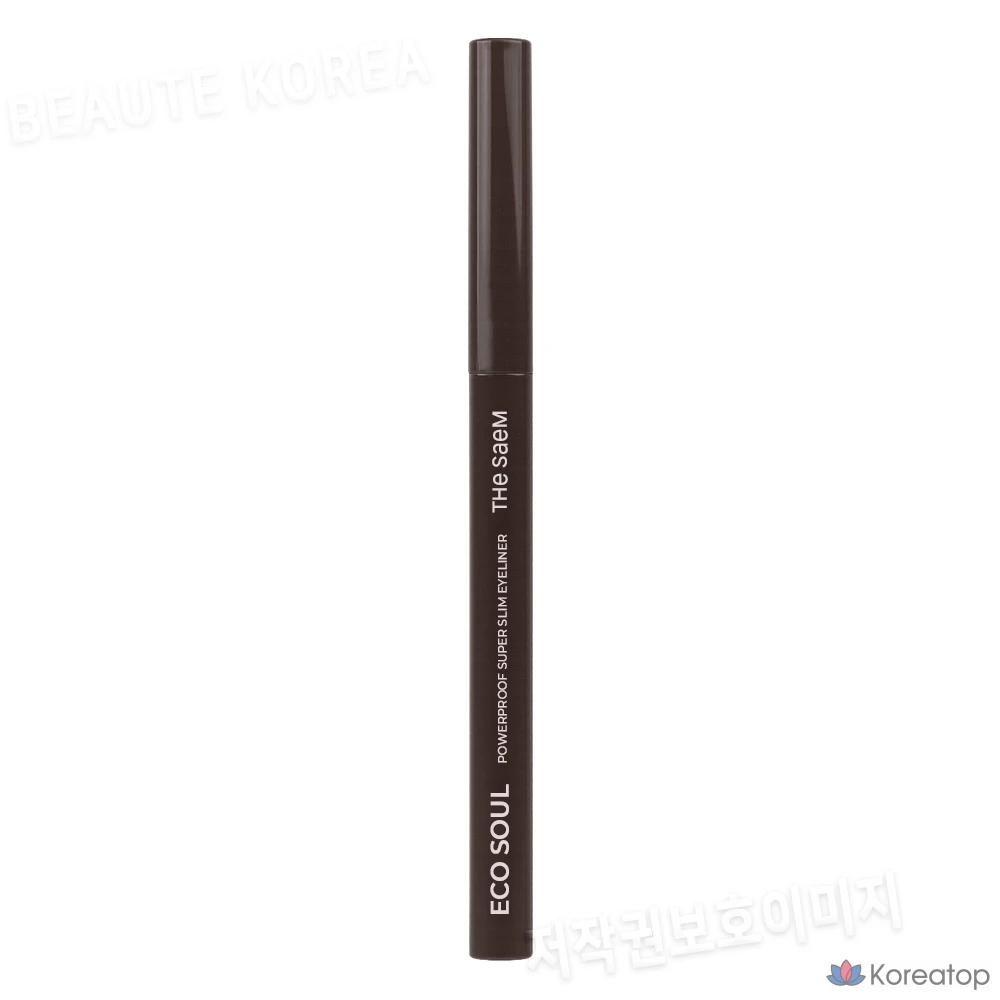 Подводка для глаз The Saem Eco Soul Powerproof Ultra Slim Eyeliner, BK02 Ash Black, 1 шт.