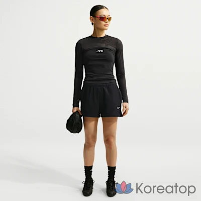 Шорты женские Nike Studio Fleece Lightweight Mid-Rise
