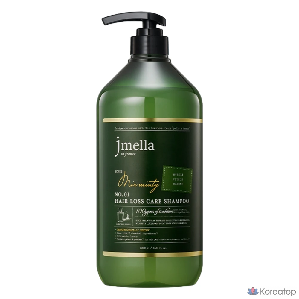 Охлаждающий мятный шампунь для волос Jmella Mir с цитрусовыми нотками, 1 л, 1 шт.