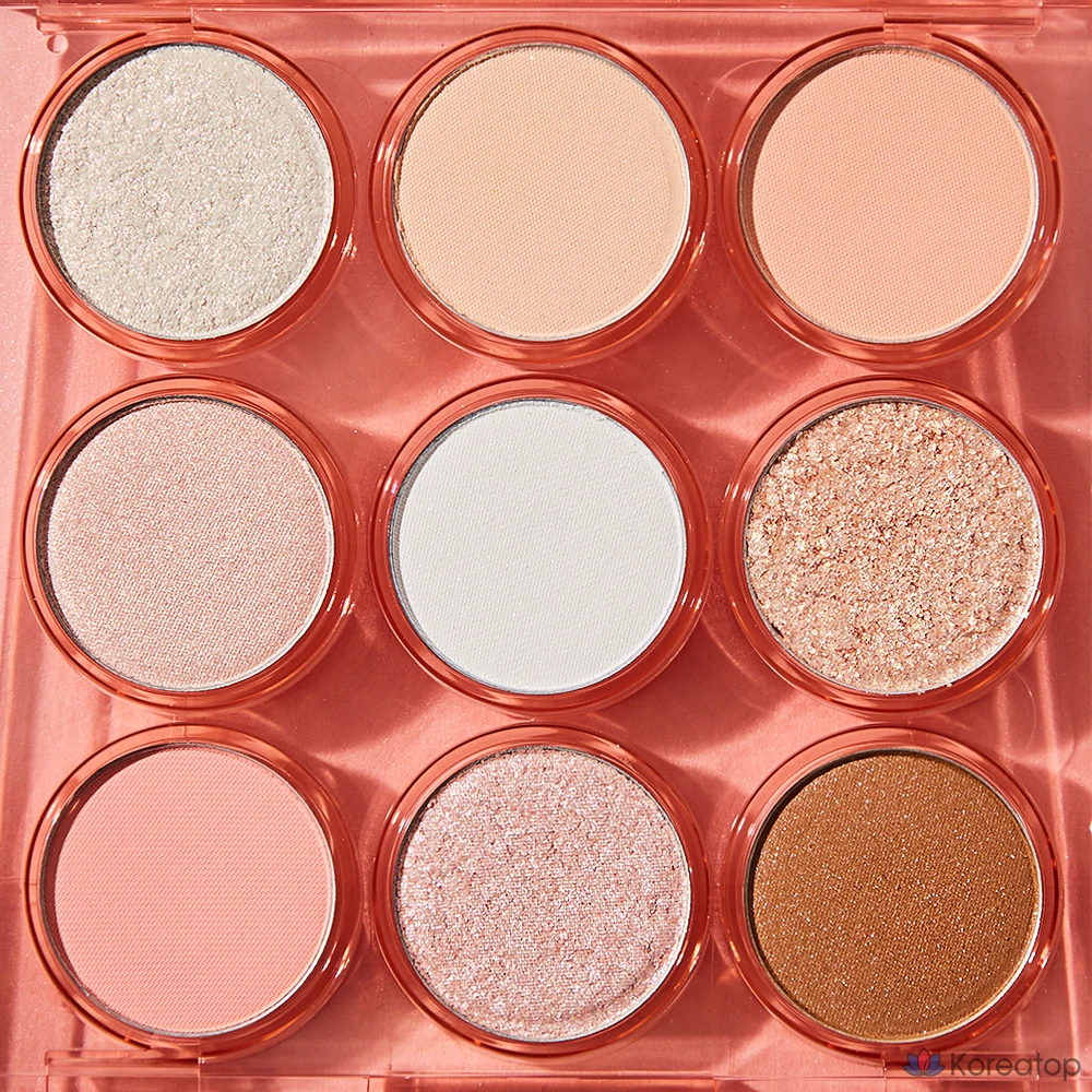 Палетка теней для век AMUSE, оттенок 05 Peach Garden, 1 шт.