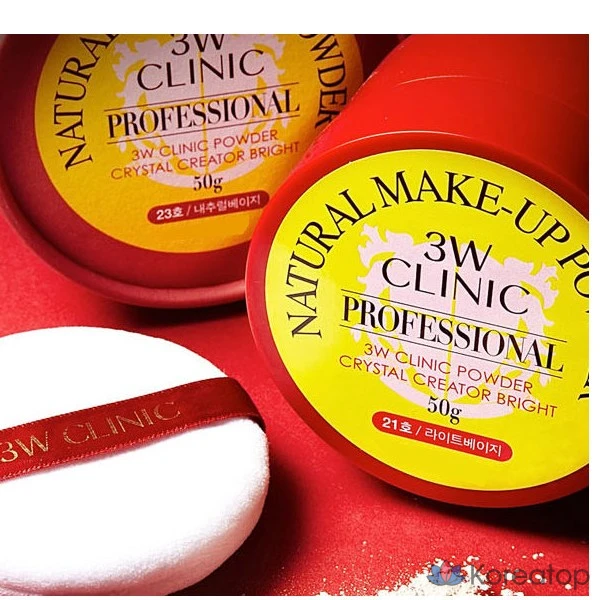 Рассыпчатая пудра 3W Clinic Makeup Powder 30 г, прозрачный перламутровый оттенок, 1 шт.