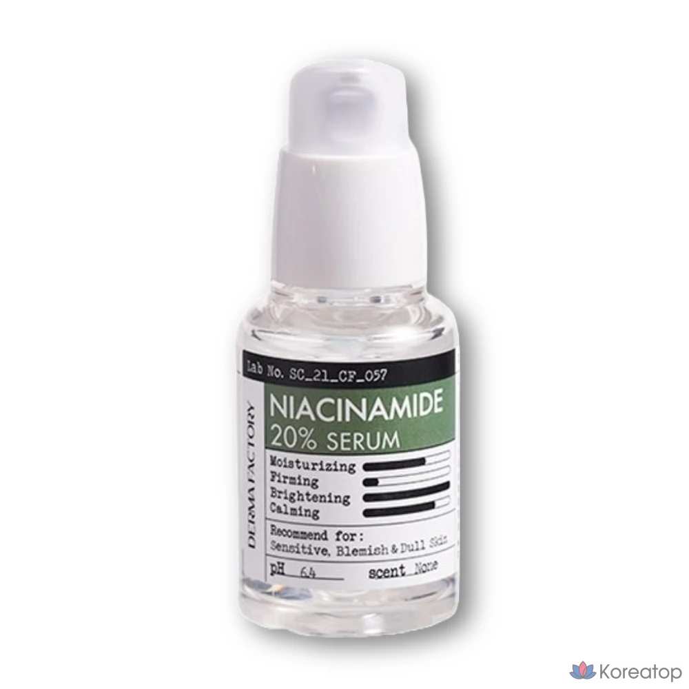 Сыворотка для осветления пор Derma Factory с ниацинамидом, витамином B3, 30 мл, 1 шт.