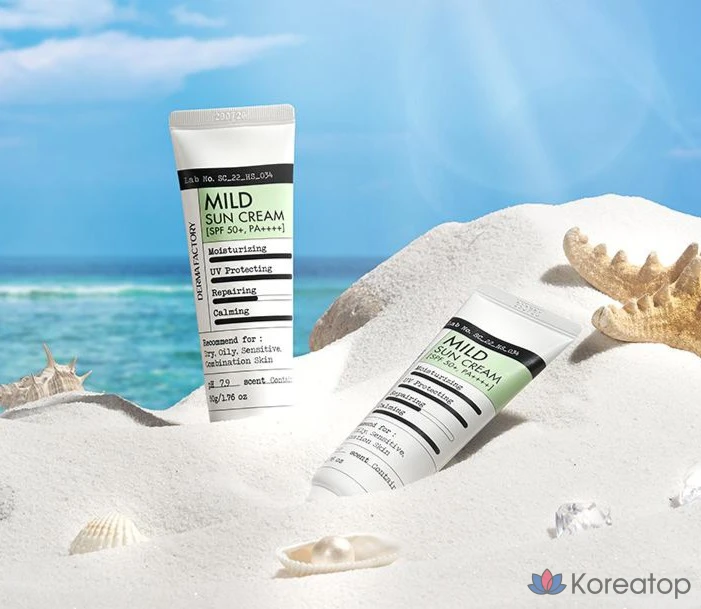 Солнцезащитный крем Derma Factory Vegan Certified Inorganic Sunscreen Mild Cypress Water SPF50+ PA++++, 50 г, 1 шт., фото 4