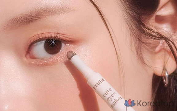 Подводка для глаз Etude House Aegyo-sal Maker Liner 0.1g + блестки 0.5g, оттенок «Розовый с мерцанием», 1 шт., фото 4