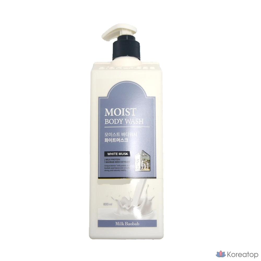 Гель для душа Milk Baobab с ароматом белого мускуса, 800 мл, 1 шт.