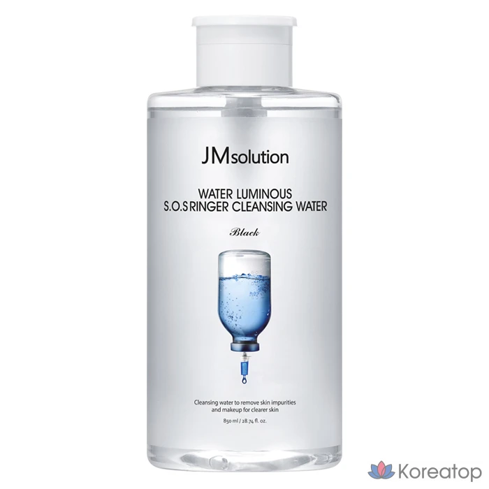 Очищающая вода JM Solution Water Luminous SOS Ringer Cleansing Water Black, 850 мл, 1 шт.