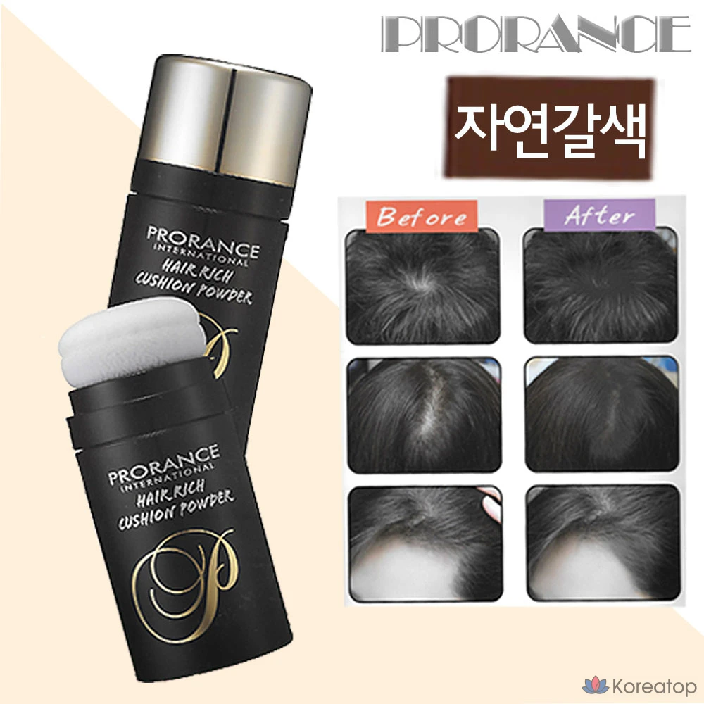 Prorance Hair Rich Cushion Powder — средство для придания объема волосам, натуральный коричневый цвет, 1 шт., фото 3